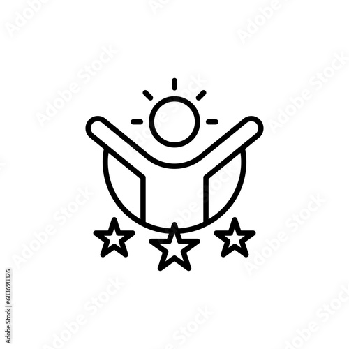 Self Confidence icon. outline icon