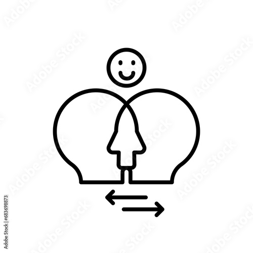 Empathy icon. outline icon