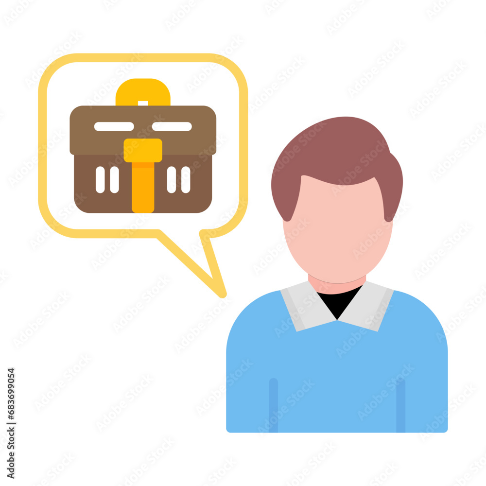 Applicant Male Flat Multicolor Icon Applicant Male Flat Multicolor Icon