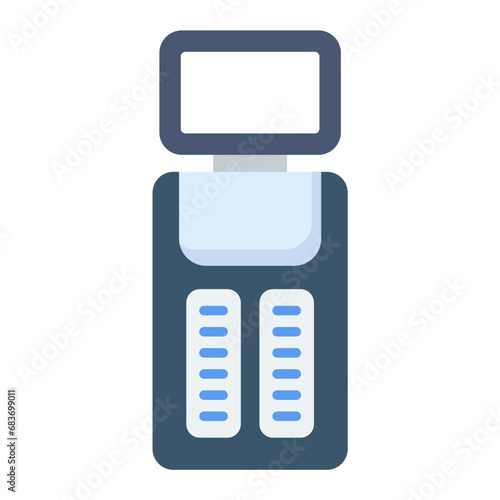 Self Service Terminal Flat Multicolor Icon