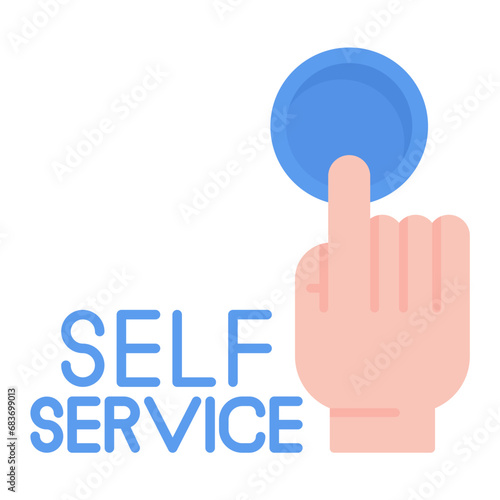 Self Service Flat Multicolor Icon