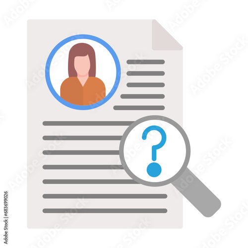 Background Check Flat Multicolor Icon