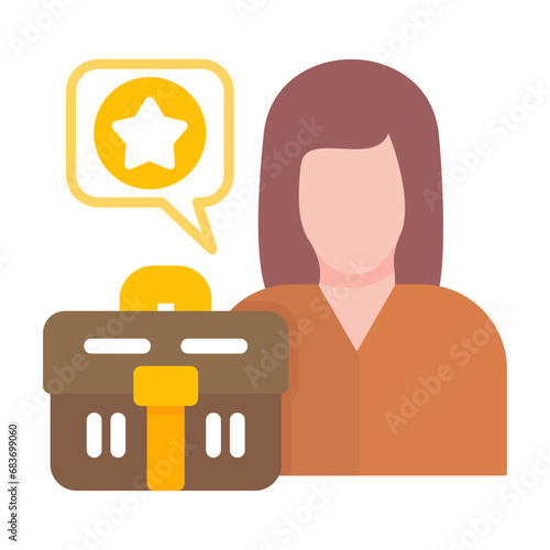 Career Expert Flat Multicolor Icon