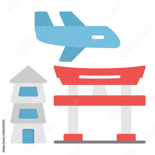 Culture Tour Flat Multicolor Icon