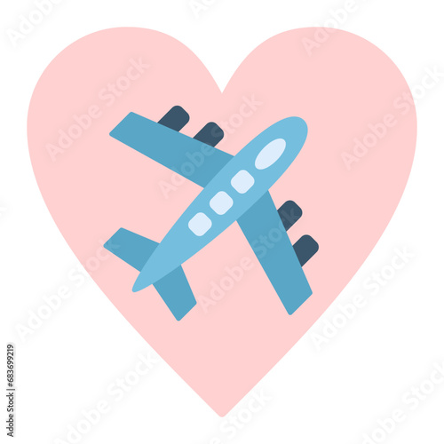 Honeymoon Tour Flat Multicolor Icon