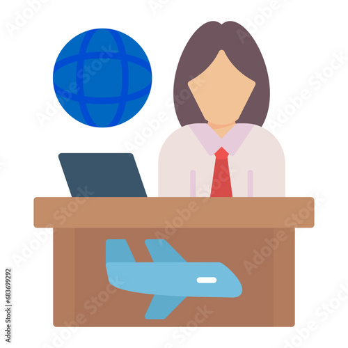 Travel Assistance Flat Multicolor Icon