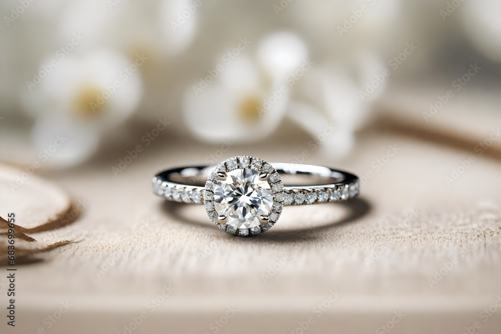Close up view, A customizable engagement ring that tells your love story. Close up view, A customizable engagement ring that tells your love story.