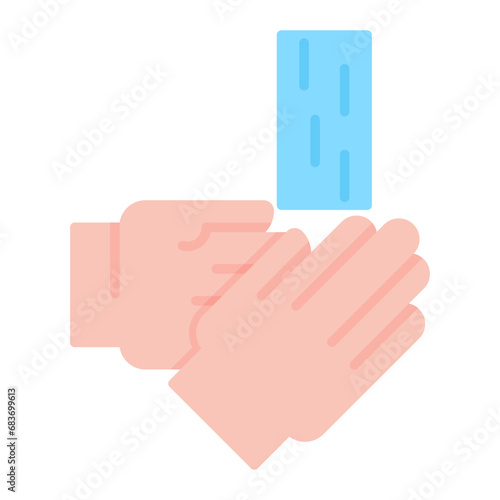 Hand Washing Flat Multicolor Icon