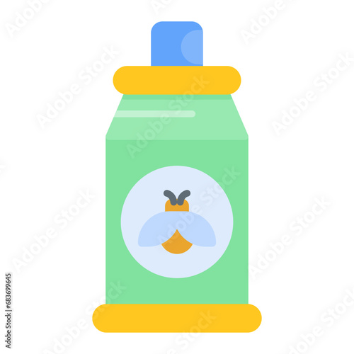 Tar And Insect Remover Flat Multicolor Icon