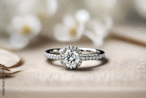 Close up view, A customizable engagement ring that tells your love story. 