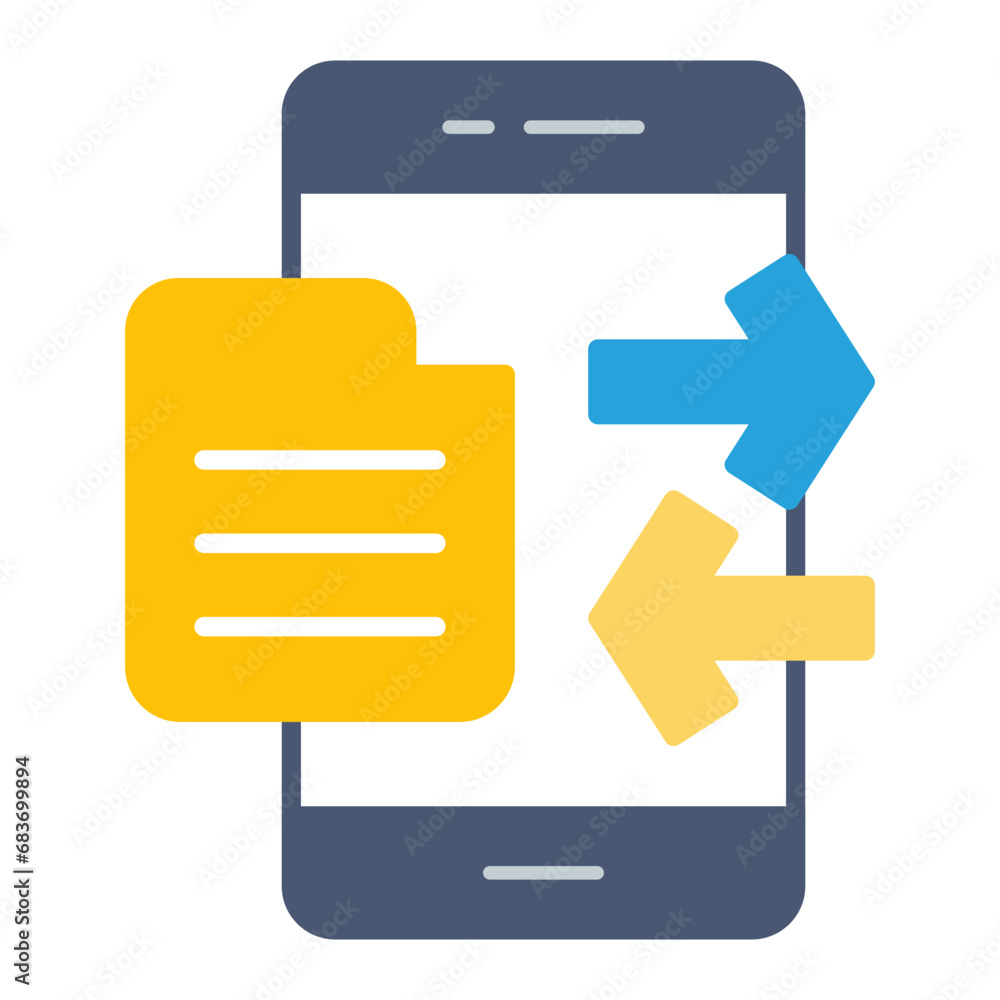 Data Transfer Flat Multicolor Icon Data Transfer Flat Multicolor Icon