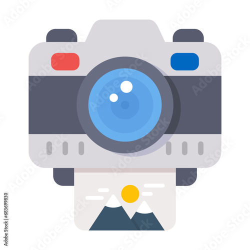 Photography Flat Multicolor Icon