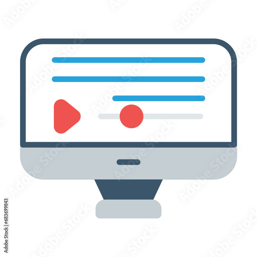 Tutorial Flat Multicolor Icon
