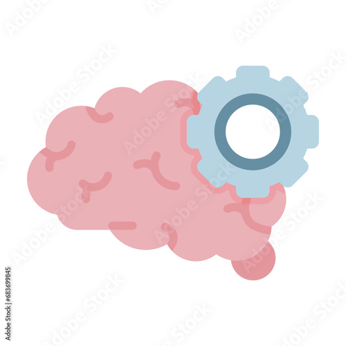 Technical Thinking Flat Multicolor Icon