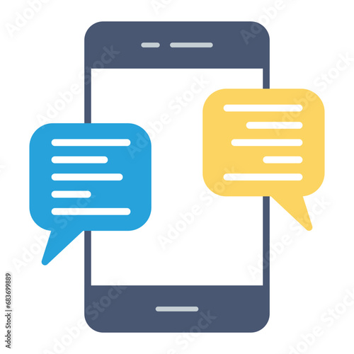 Chatting Flat Multicolor Icon
