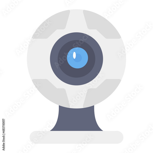 Webcam Flat Multicolor Icon