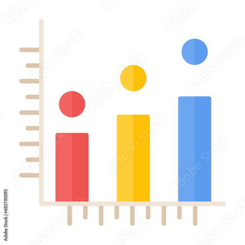 Histogram Flat Multicolor Icon