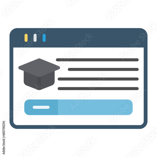Browse Courses Flat Multicolor Icon