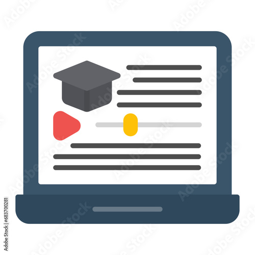 Course Flat Multicolor Icon