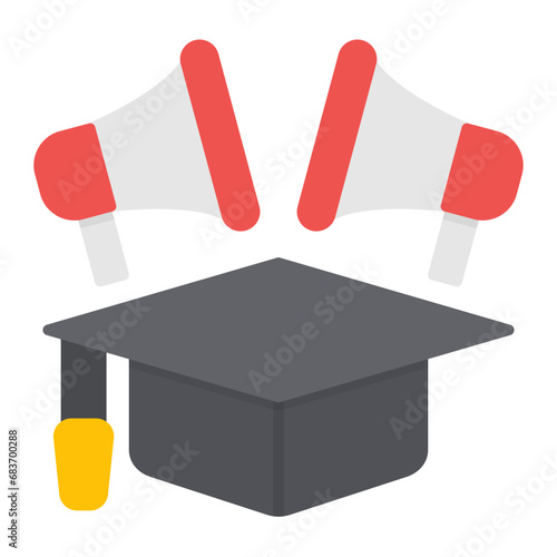 Educational Marketing Flat Multicolor Icon