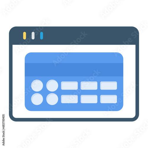 Online Payment Flat Multicolor Icon