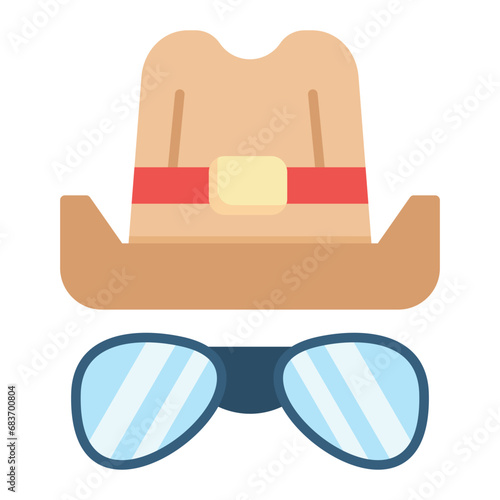 Men Accessories Flat Multicolor Icon