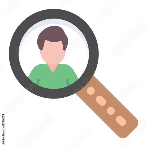 Researcher Flat Multicolor Icon
