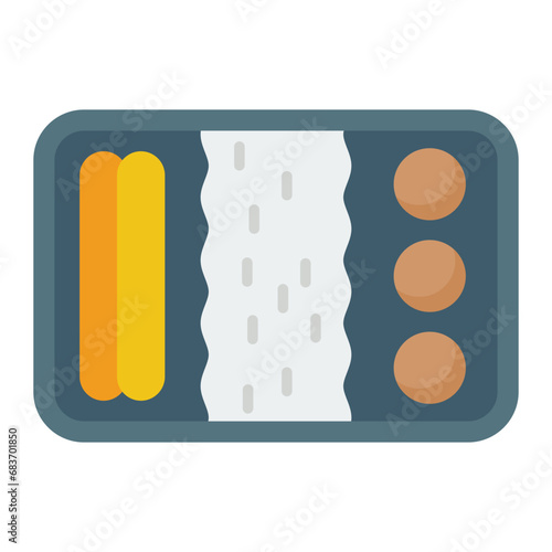 Meal Prep Flat Multicolor Icon