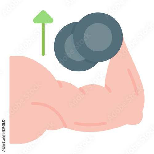 Muscle Gain Diet Flat Multicolor Icon