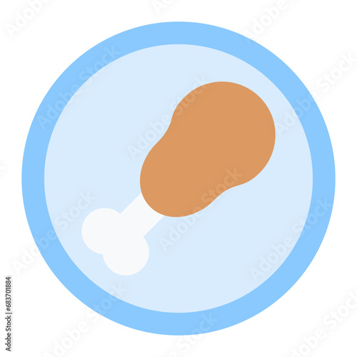 Paleo Diet Flat Multicolor Icon