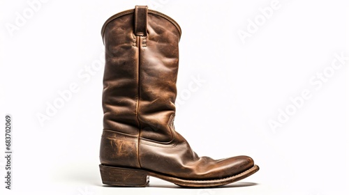 a brown boot with a strap © KWY