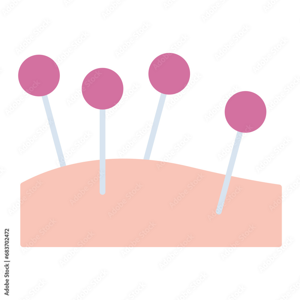 Acupuncture Flat Multicolor Icon Acupuncture Flat Multicolor Icon