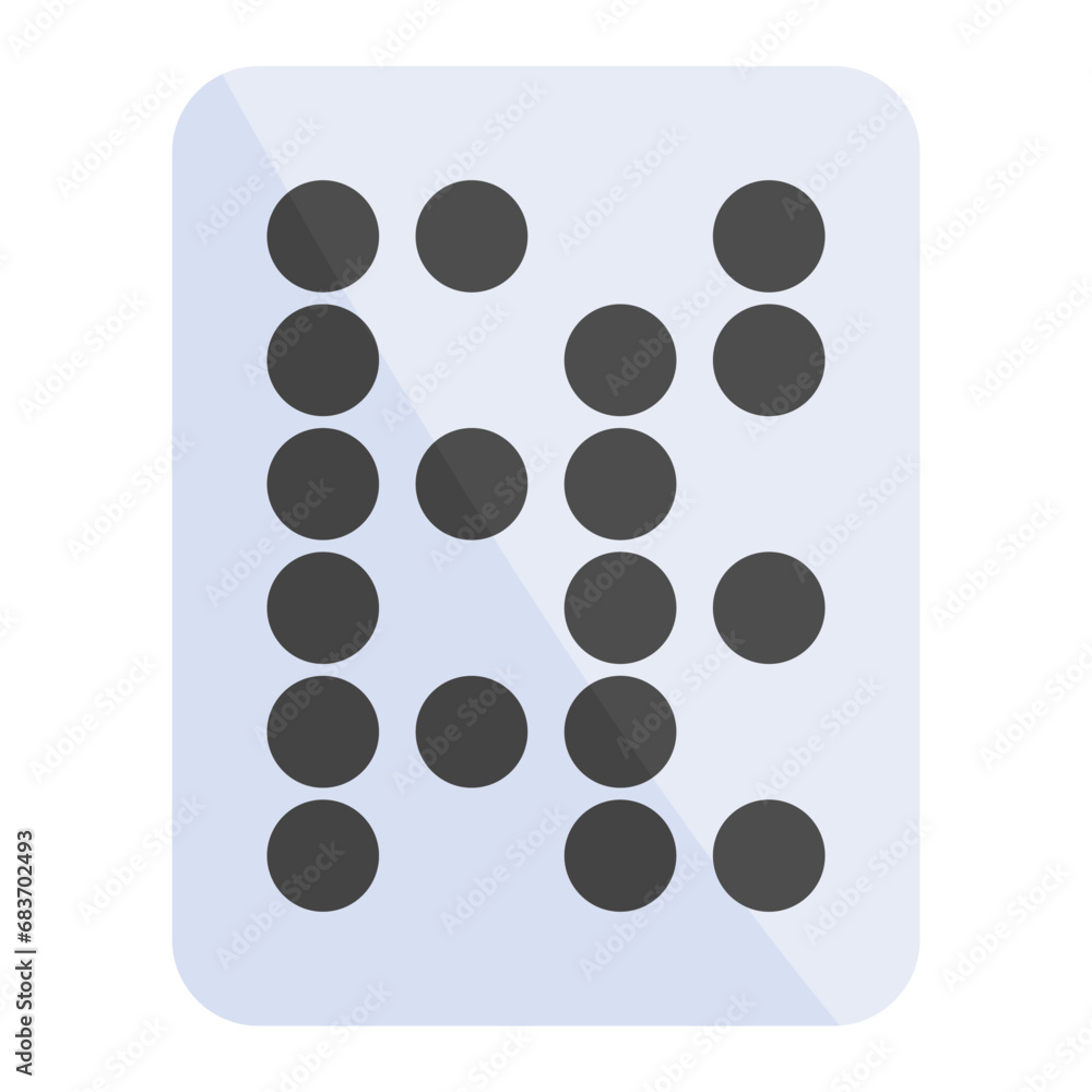 Braille Text Flat Multicolor Icon Braille Text Flat Multicolor Icon