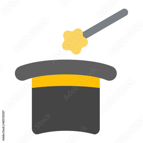 Trick Flat Multicolor Icon