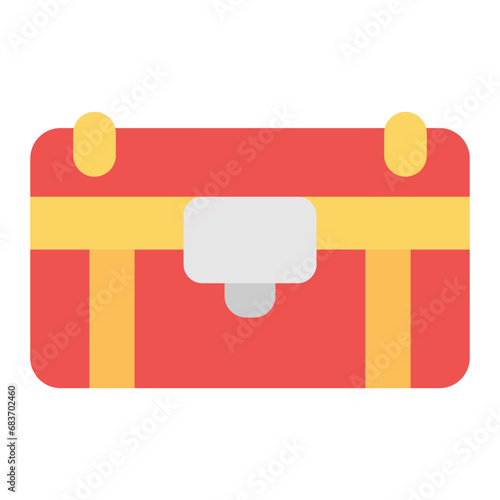Trunk Flat Multicolor Icon