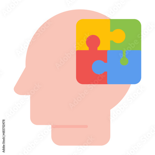 Autism Flat Multicolor Icon