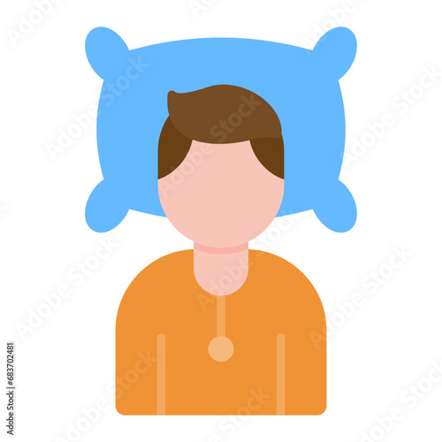 Bedridden Flat Multicolor Icon