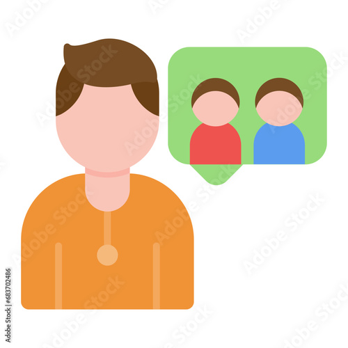 Carer Flat Multicolor Icon