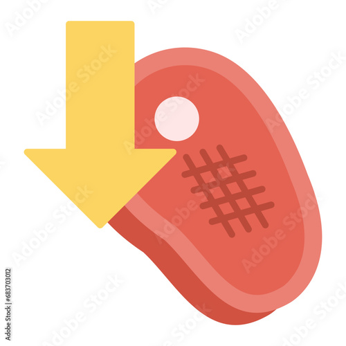 Reduced Meat Consumption Flat Multicolor Icon