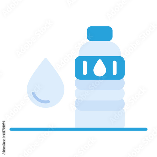 Water And Vinegar Cleaning Flat Multicolor Icon