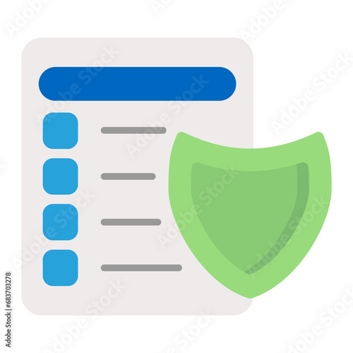Insurance Coverage Flat Multicolor Icon