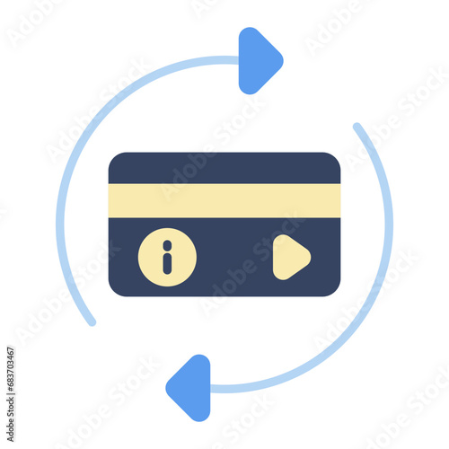 Debt Consolidation Flat Multicolor Icon