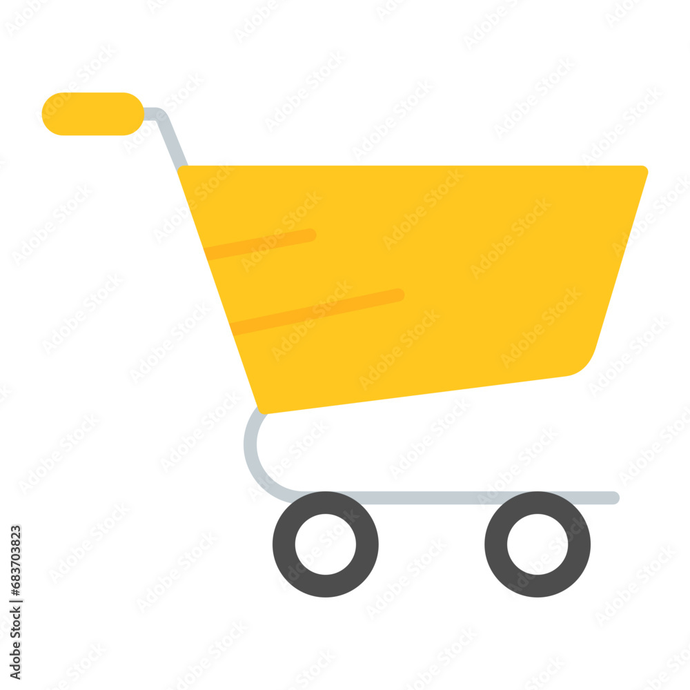 Empty Cart Flat Multicolor Icon Empty Cart Flat Multicolor Icon