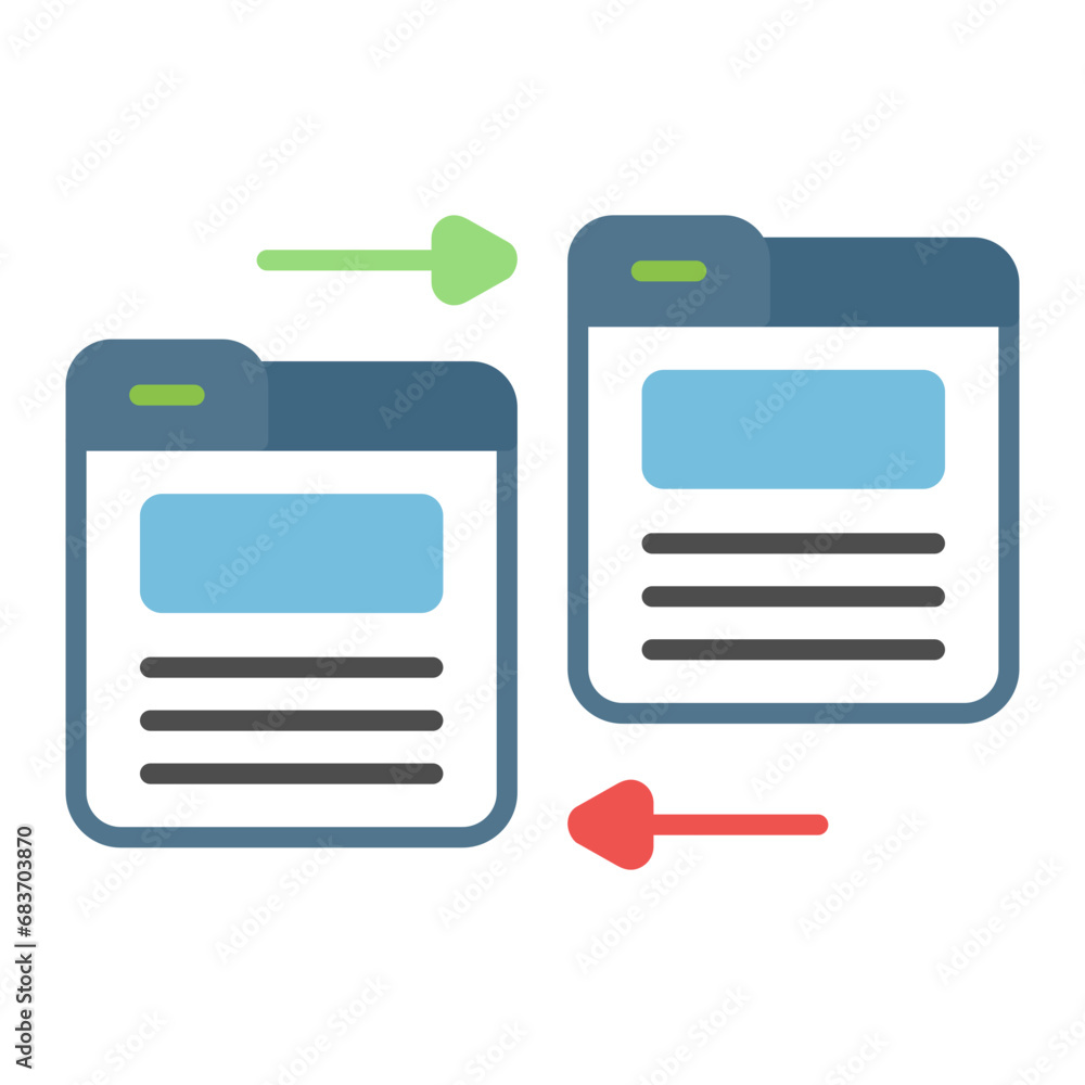 Compare Flat Multicolor Icon Compare Flat Multicolor Icon