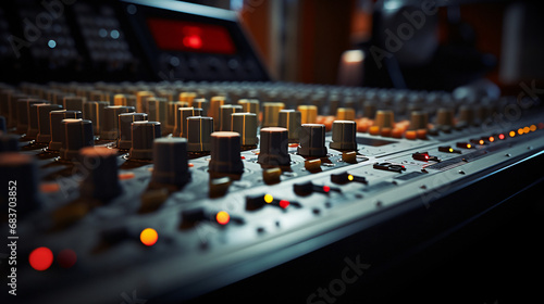 A sound mixing console