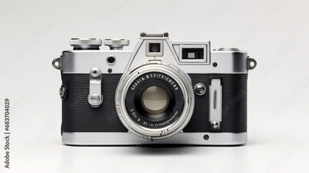 a black and silver camera