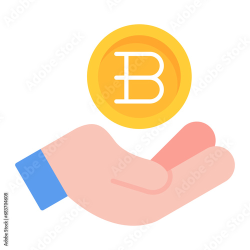 Cryptocurrency Investment Flat Multicolor Icon