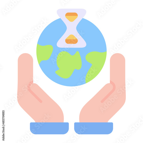 Resource Scarcity Flat Multicolor Icon