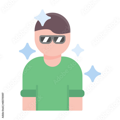 Celebrity Influencers Flat Multicolor Icon