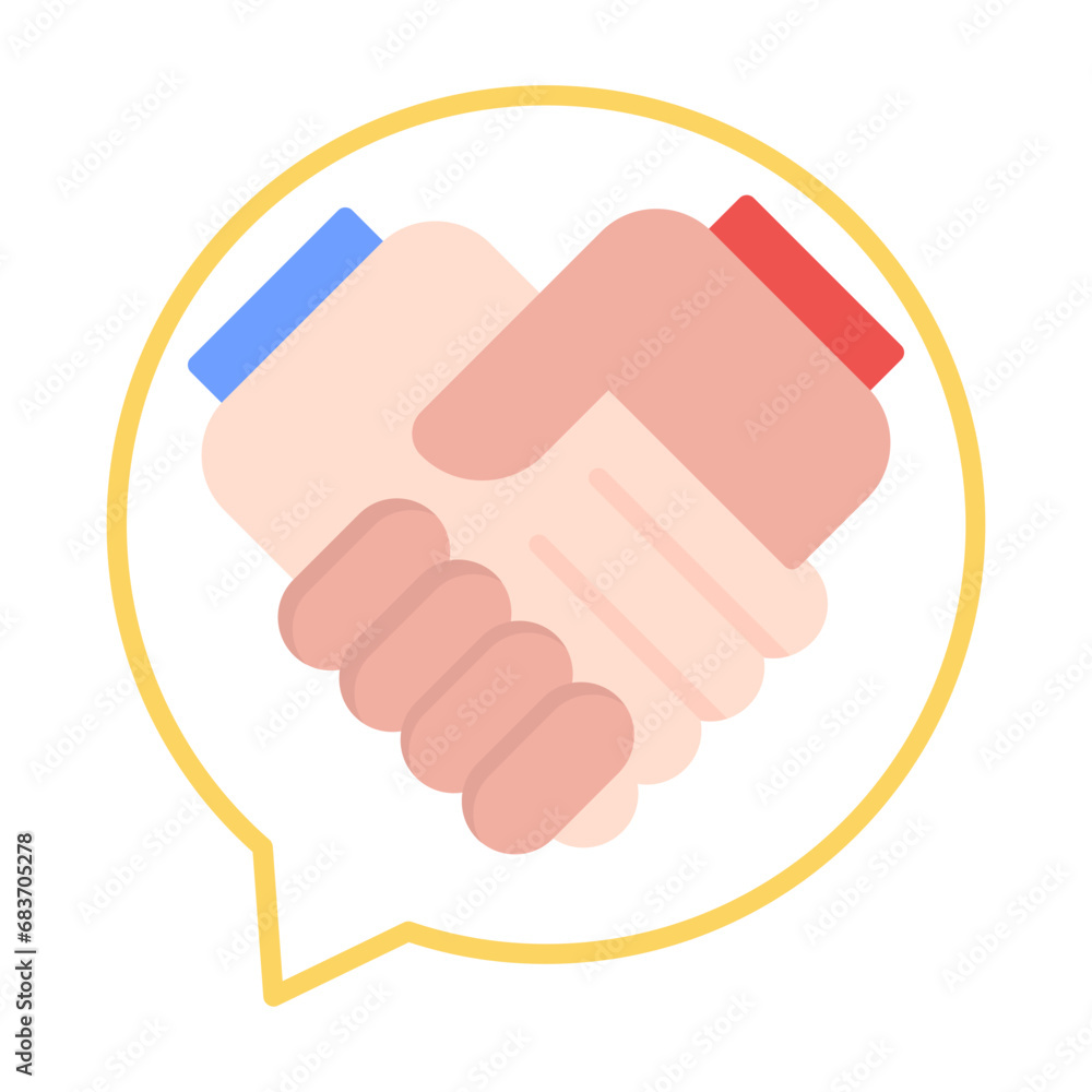 Contract Negotiation Flat Multicolor Icon Contract Negotiation Flat Multicolor Icon